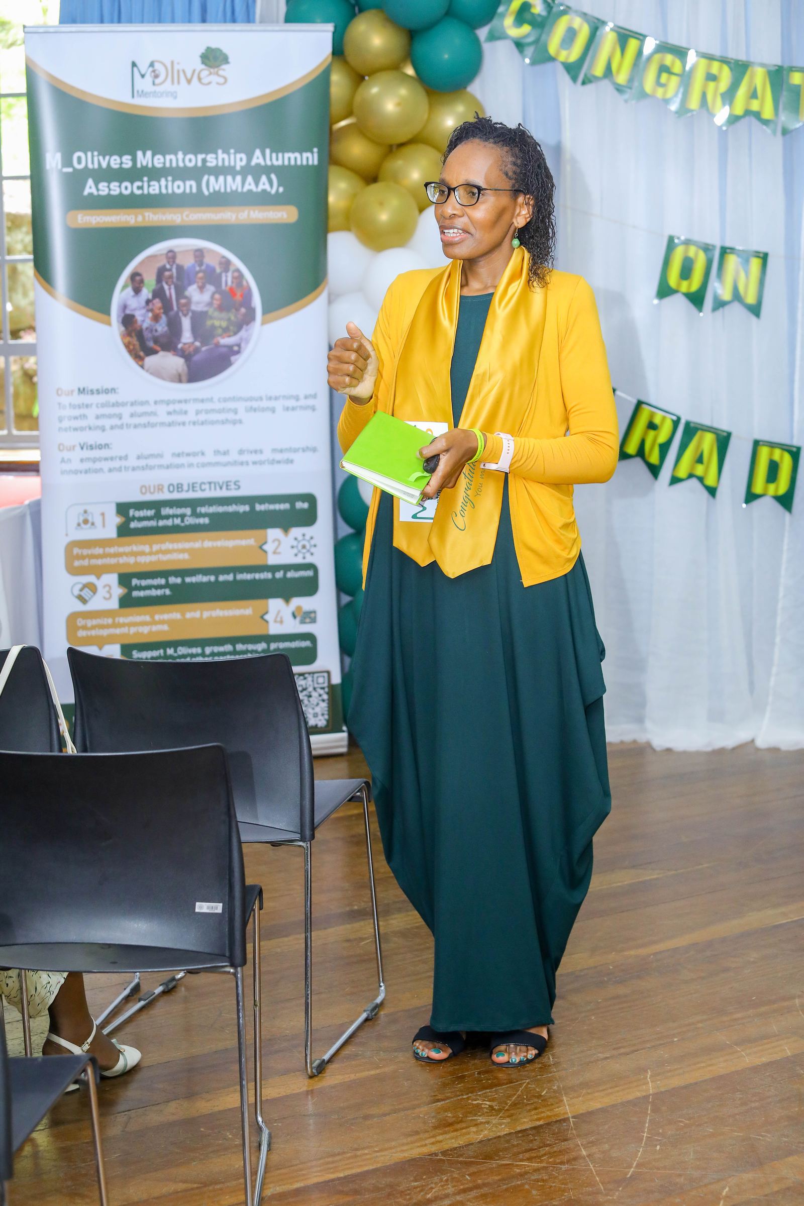 Leadership Development speaker at graduation event